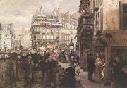 Adolph von Menzel A Paris Day (mk09) china oil painting reproduction